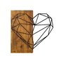 Wallity Heart Escultura de pared en Nogal y Negro